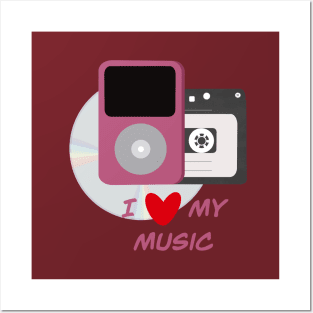 I Love My Music - Pink Posters and Art